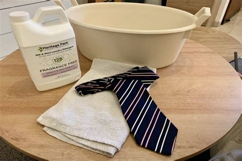 hand wash silk ties.